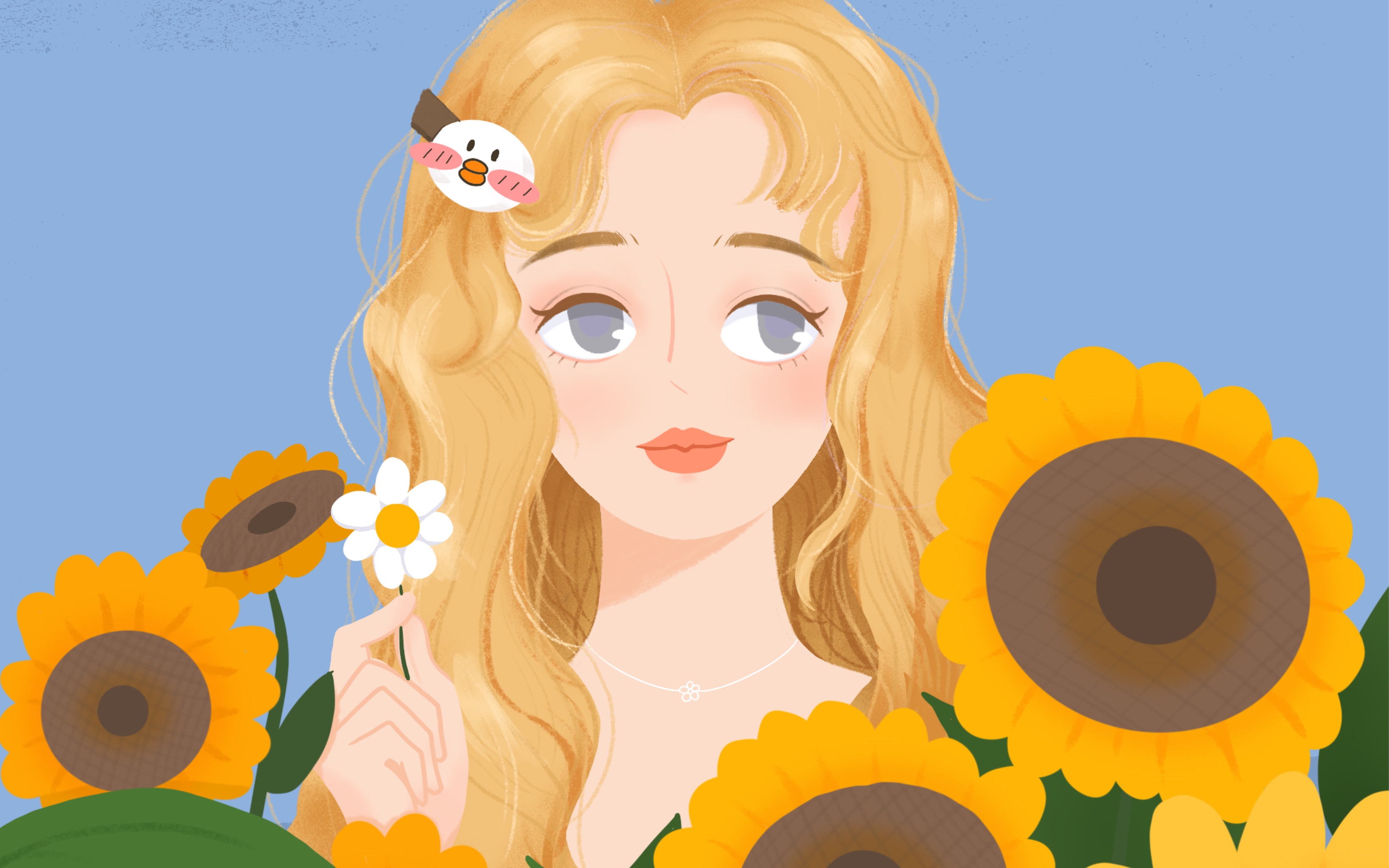 板绘-向日葵女孩