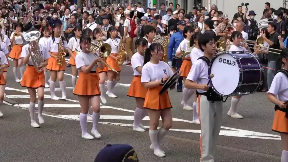 京都橘高校吹奏楽部: 金沢ゆめ街道2023 : opening parade : Kyoto 