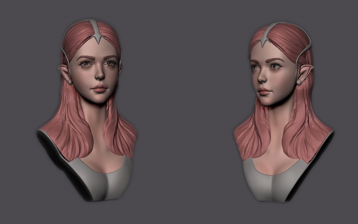 【zbrush新手建模教程】zbrush角色建模 小姐姐雕刻制作全流程