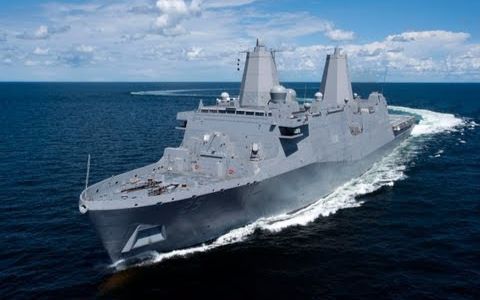 圣安东尼奥级两栖船坞运输舰萨默塞特号lpd25海试