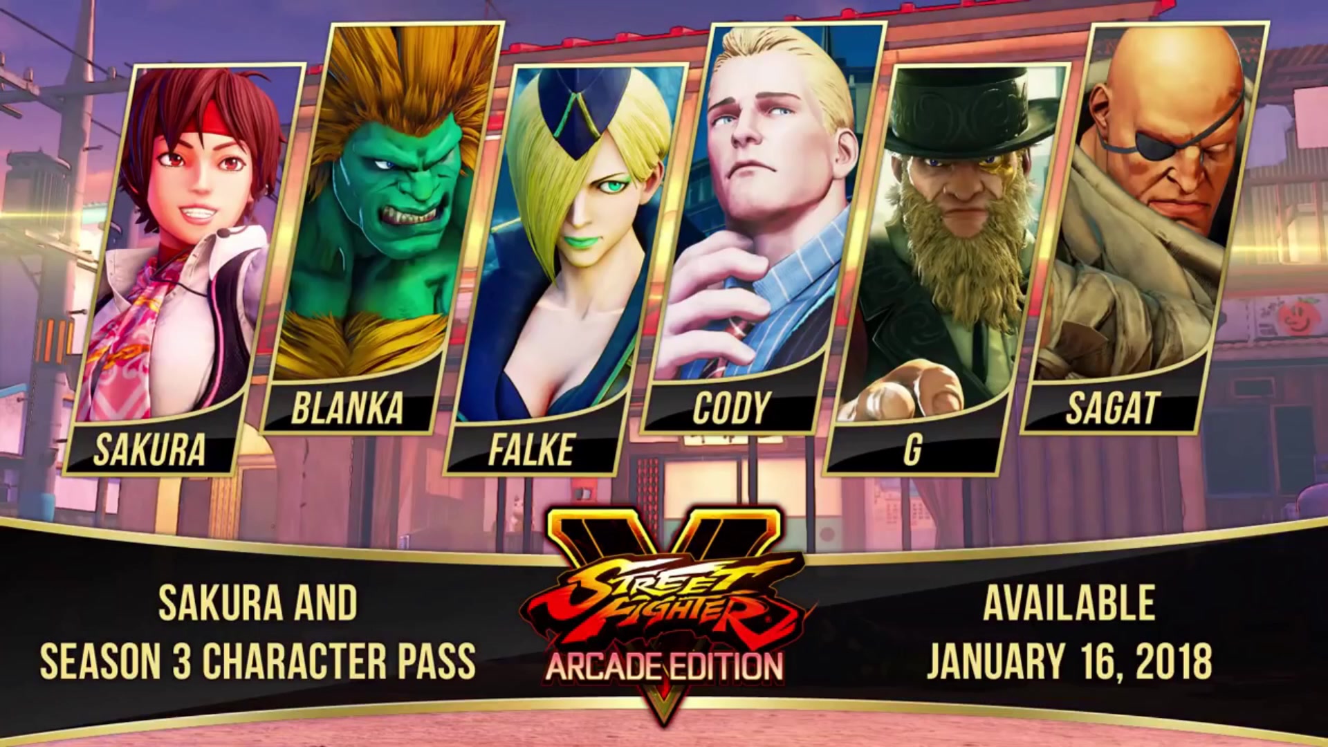 【bighole】《街头霸王5 街机版》释出开篇cg动画映像