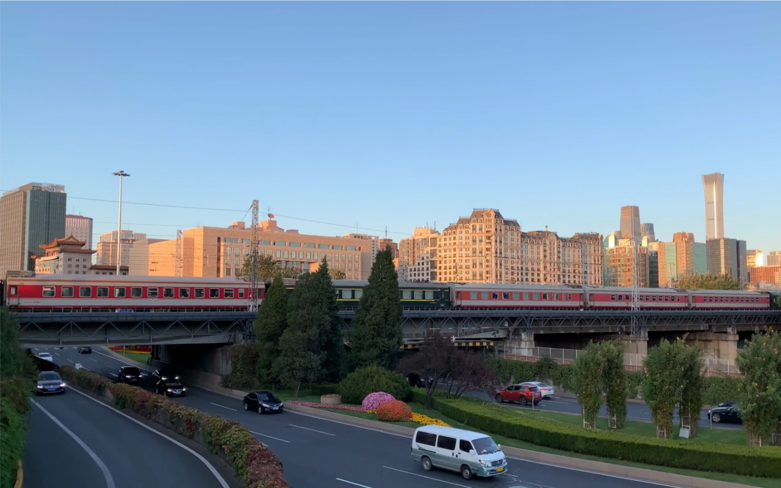 2020·中国铁路(库存系列)〕北京·东便门桥·夕阳下的原色和bsp