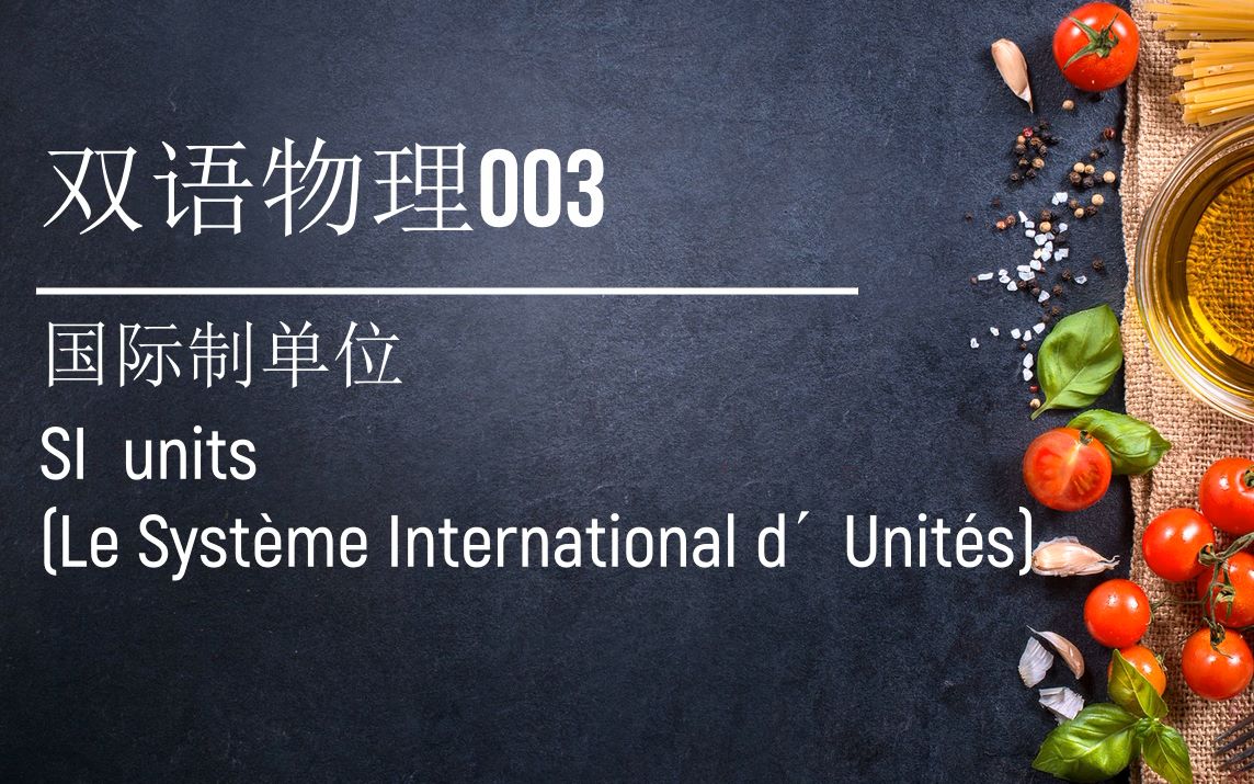 中英双语物理003国际制单位 SI Units 【情人节最浪漫的事儿】一起学习~哔哩哔哩bilibili