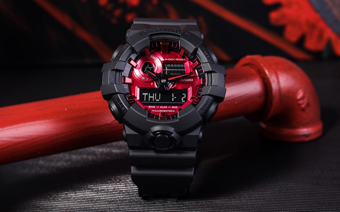 卡西欧血屏手表ga700ar1a