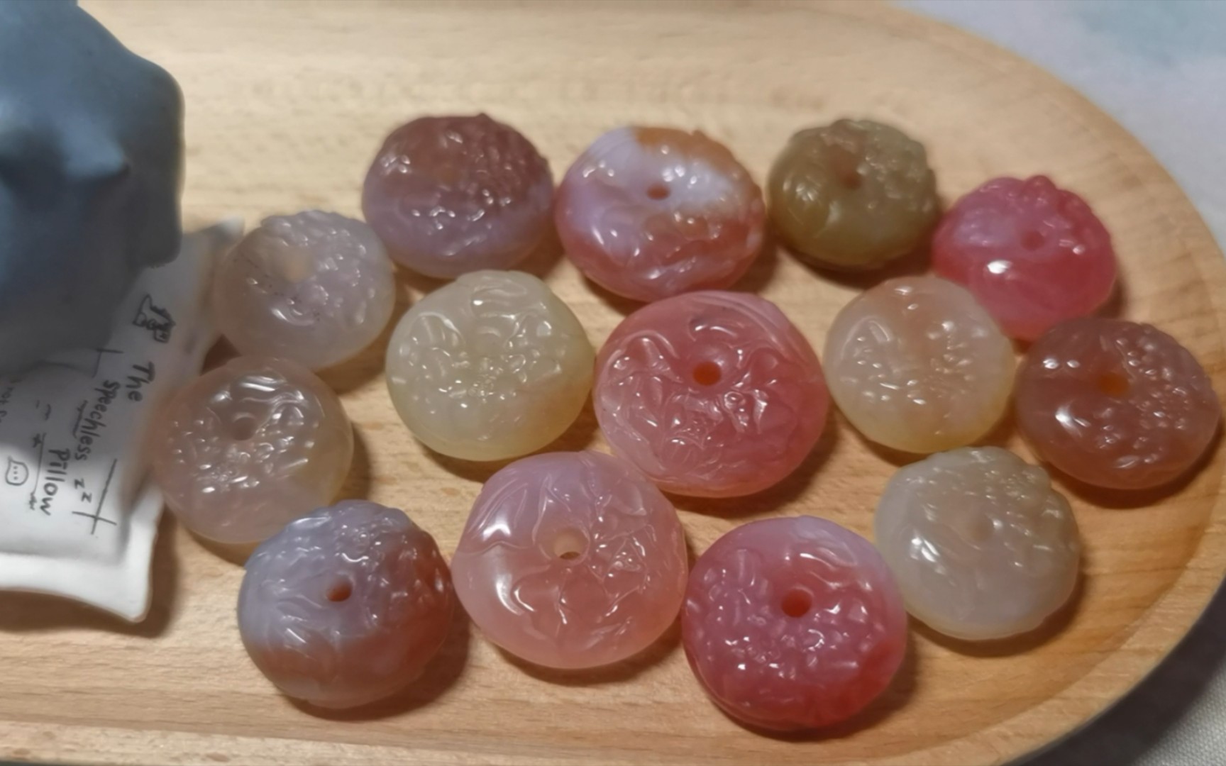 【出材料】凤穿牡丹绯红玛瑙平安扣