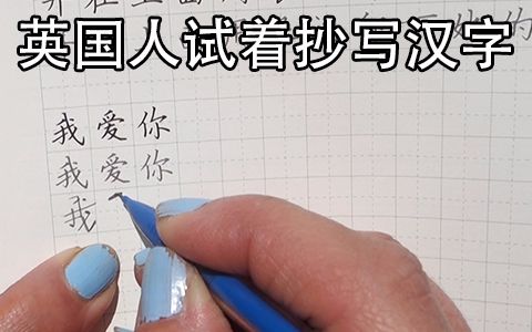 【拂菻坊】英国人写汉字...感觉和画画一样哔哩哔哩bilibili