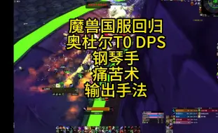 Tải video: WLK巫妖王之怒 痛苦术输出手法 全阶段T0 DPS 必学。