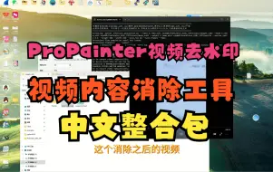 ProPainter视频去水印内容消除工具中文一键启动整合包