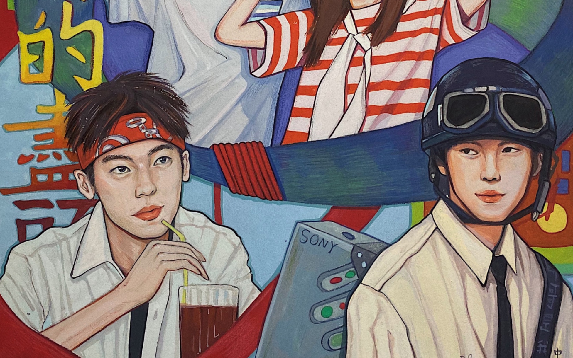 【想见你】|【 许光汉】|李子维|插画水粉手绘 人像手绘过程_哔哩哔哩