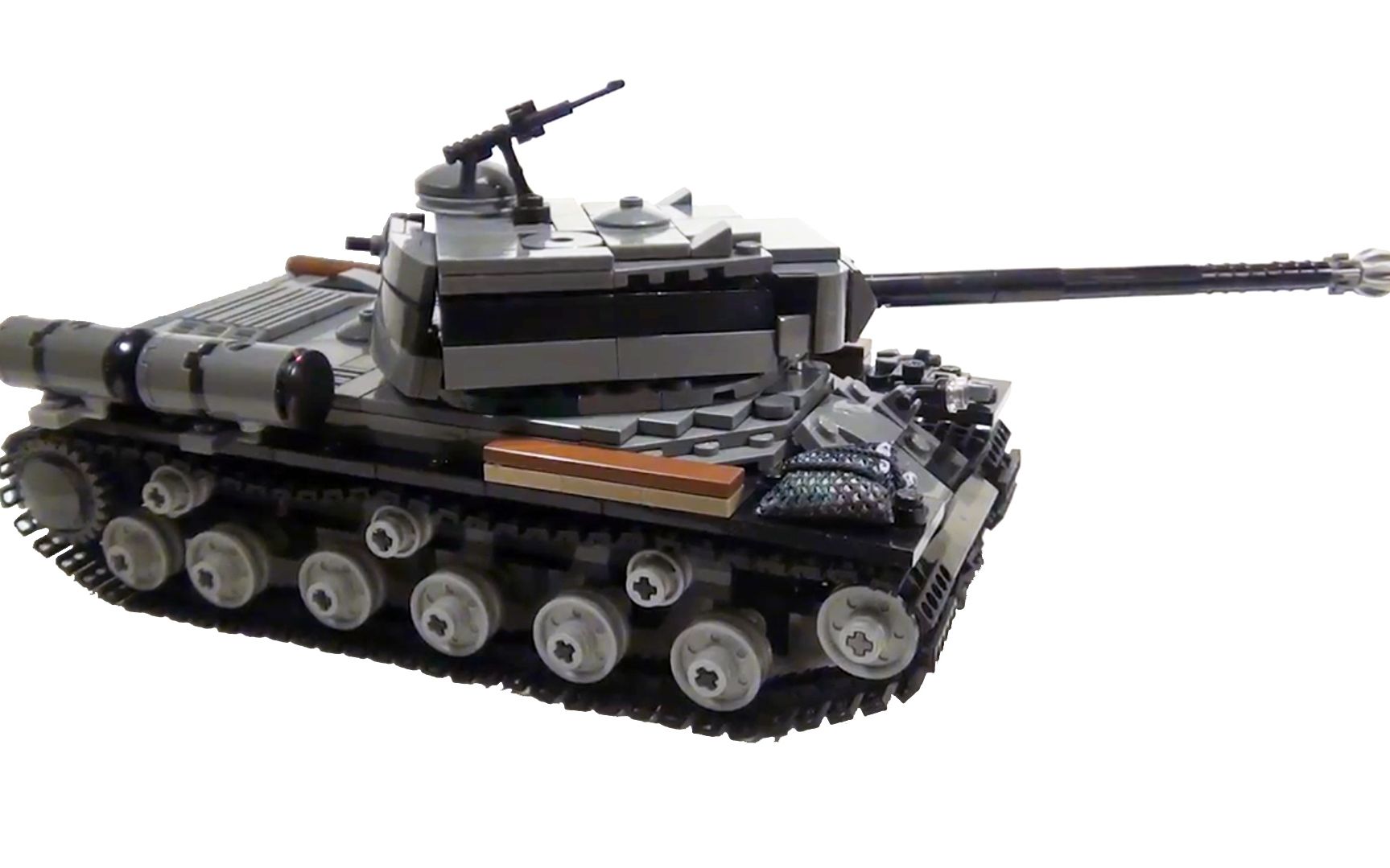 乐高moc教程苏联斯大林ИС2重型坦克拼搭指南