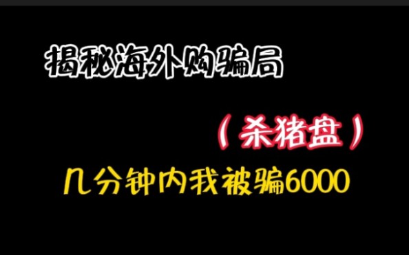 海外购骗局 几分钟我被骗了6000哔哩哔哩bilibili