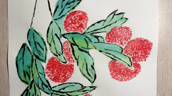 《齐白石荔枝》