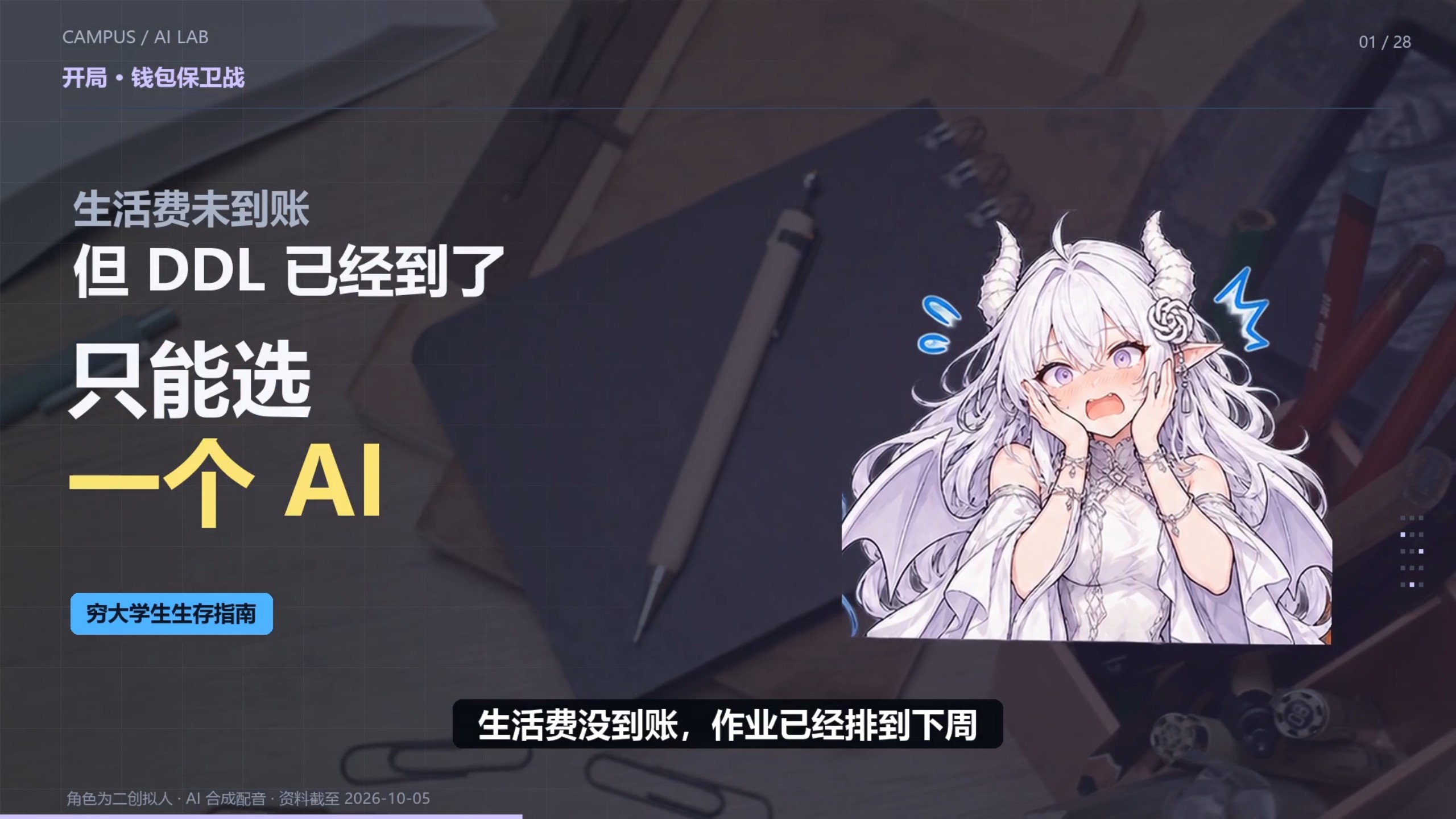 大学生生活费不足，AI决赛圈选啥