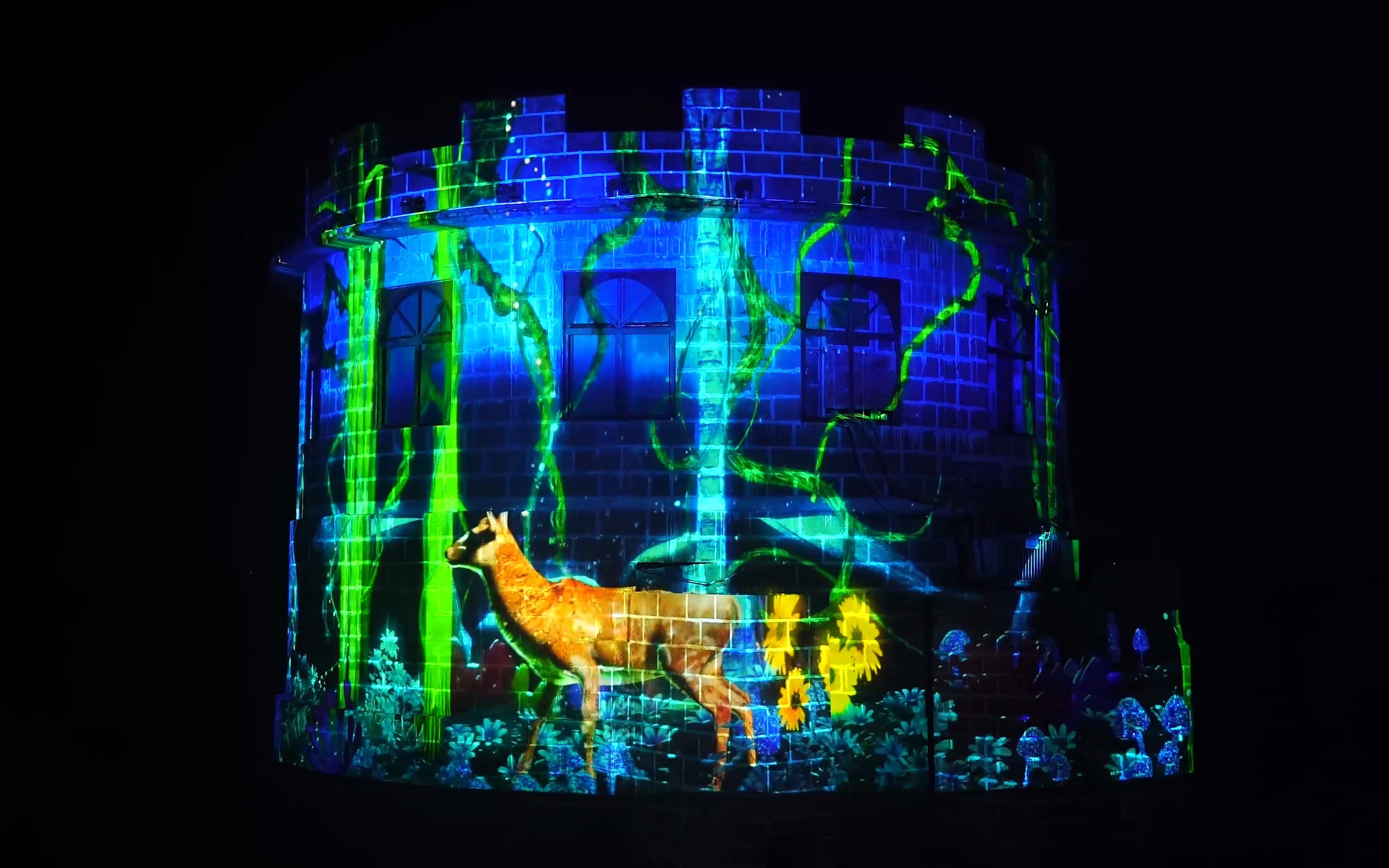 【幻鲨2019年作品】重庆四面山光影乐园 · 城堡投影