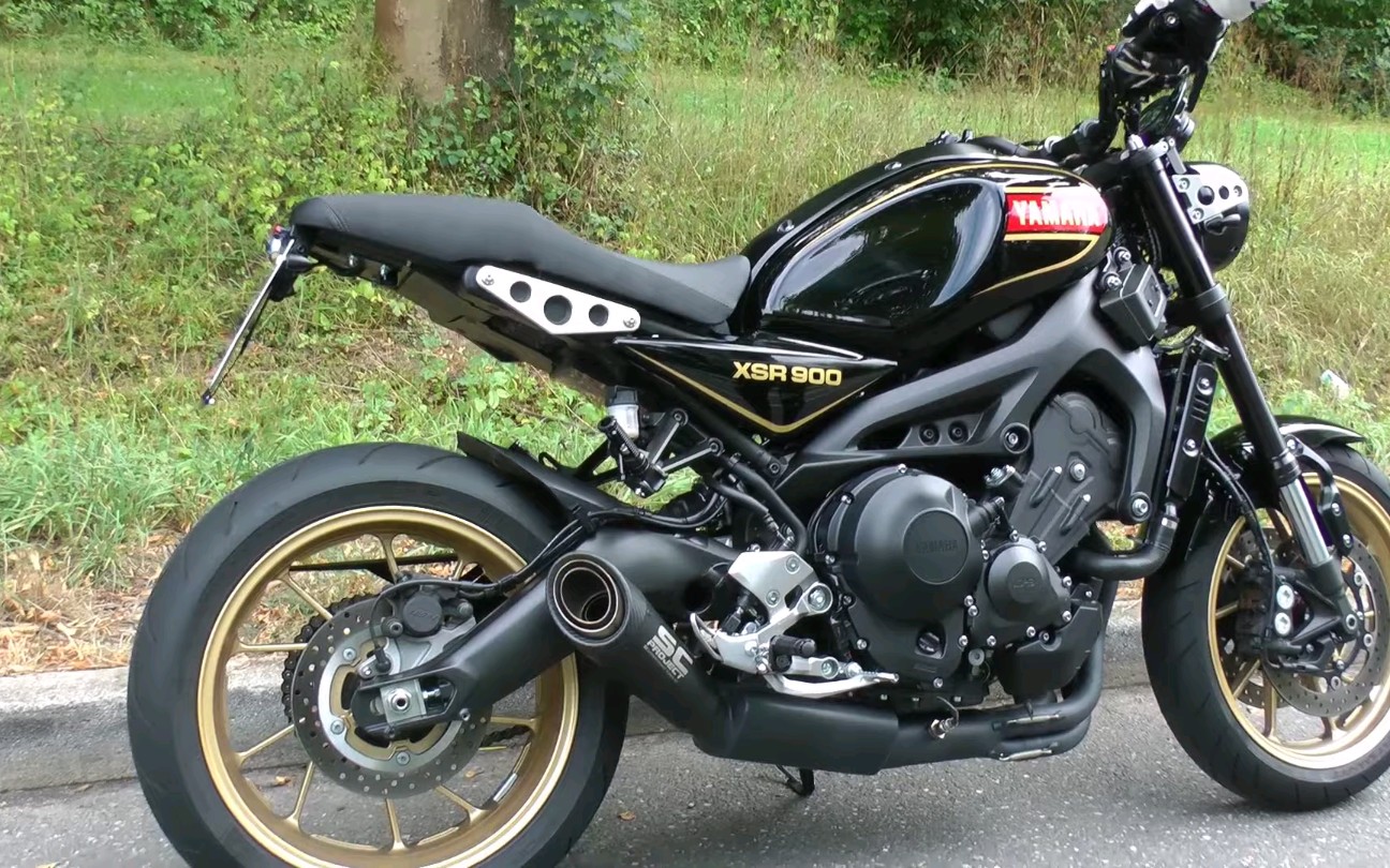 续雅马哈xsr 900改装sc排气,赶紧感受一下!