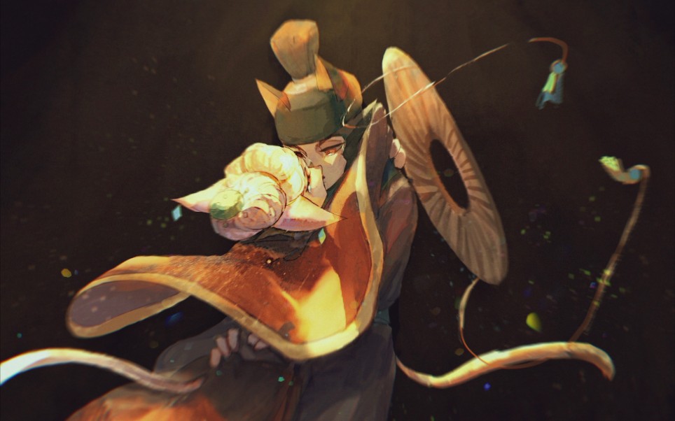 京剧猫同人绘画过程