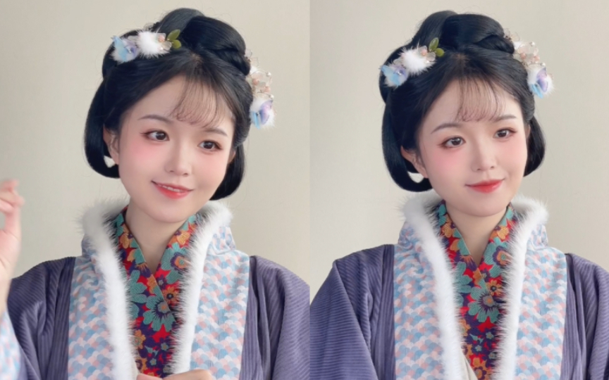 汉服发型教程|秋冬日常汉服发型