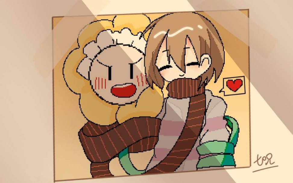 【undertale】朋友 @七呪so 帮忙画的花福!