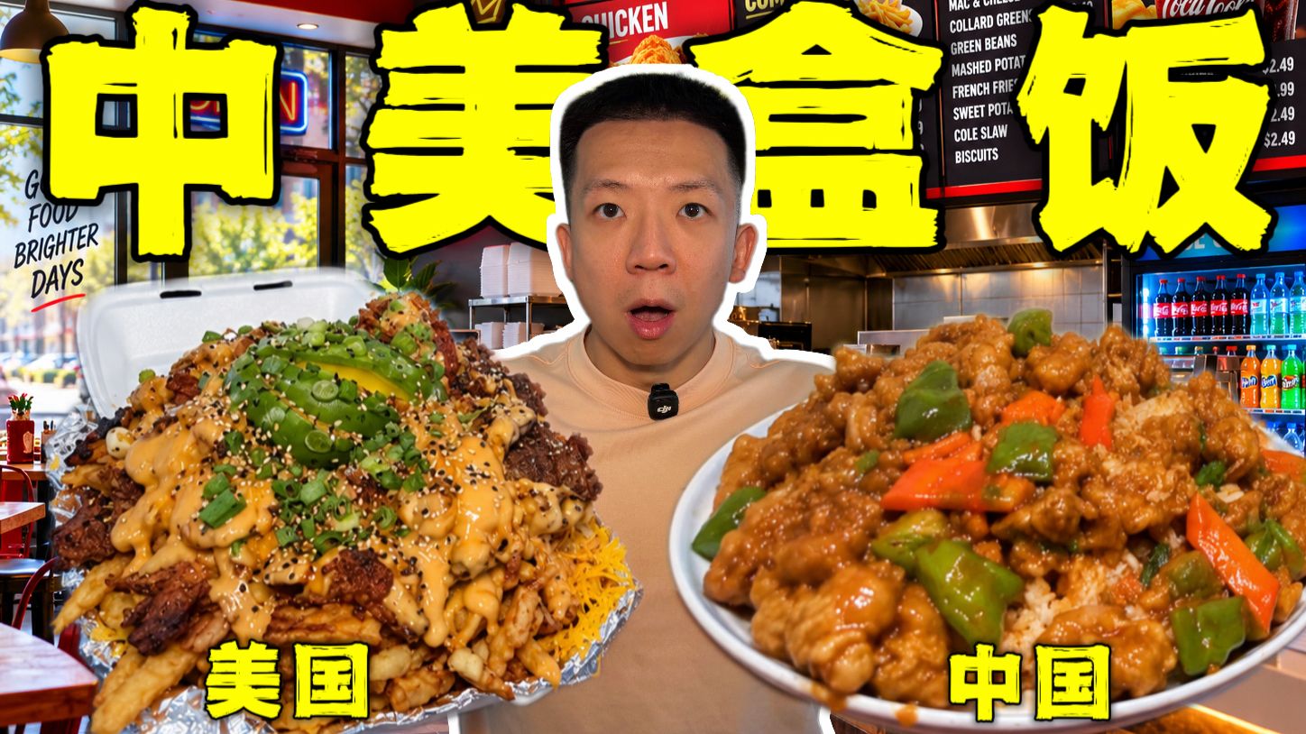 美国盒饭VS中国盒饭！价格差7倍！谁更离谱？