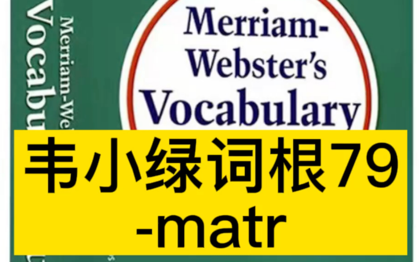 韦小绿词根79matr哔哩哔哩bilibili