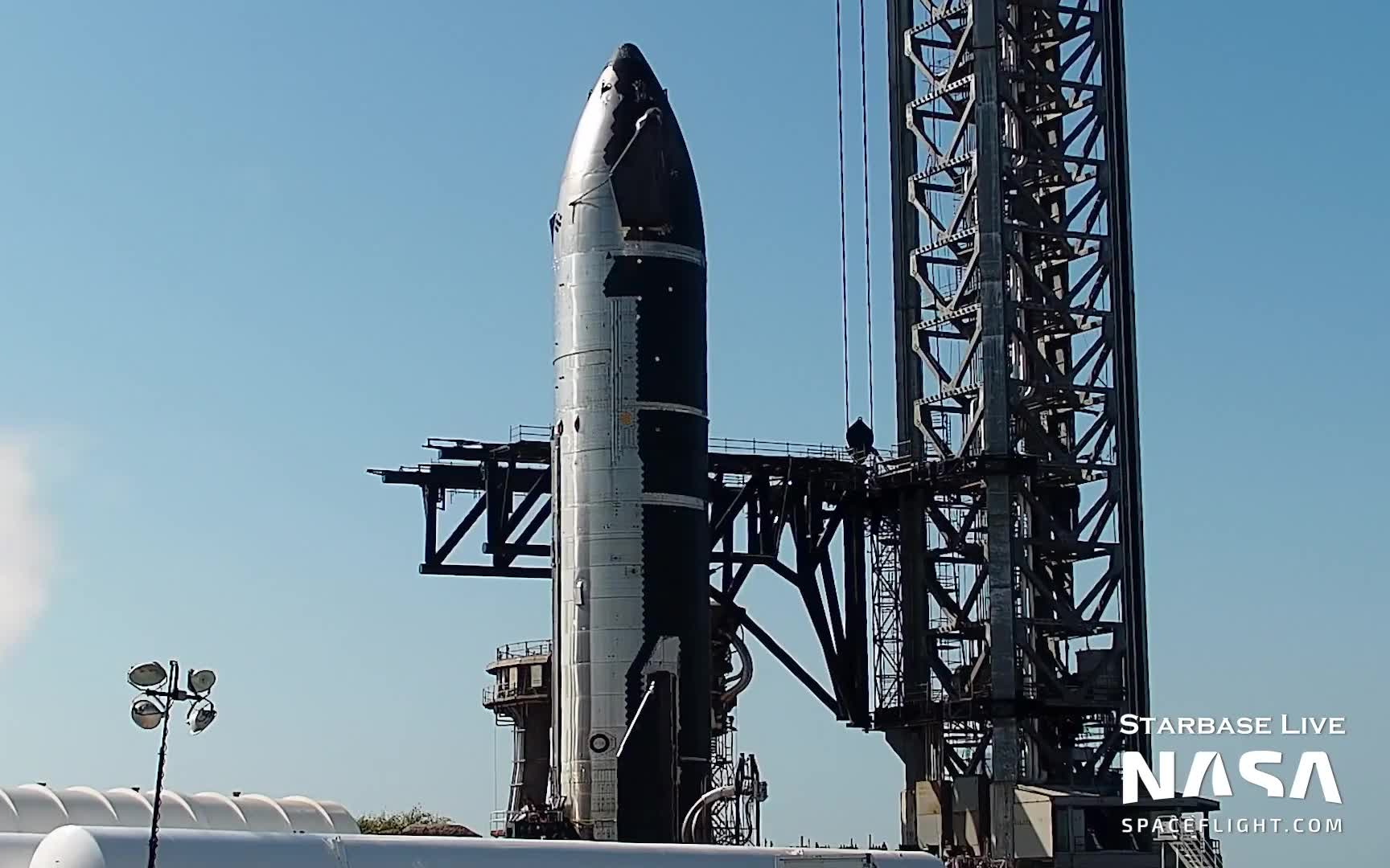 【中文浓缩】spacex星舰24进行压力测试,有隔热瓦崩落