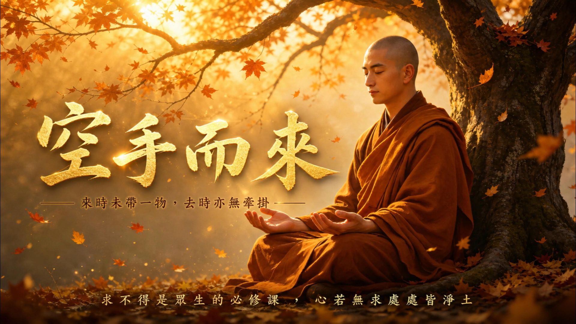 《空手而来》｜来时未带一物，去时亦无牵挂｜听完彻底释怀｜疗愈佛歌 | come empty-handed