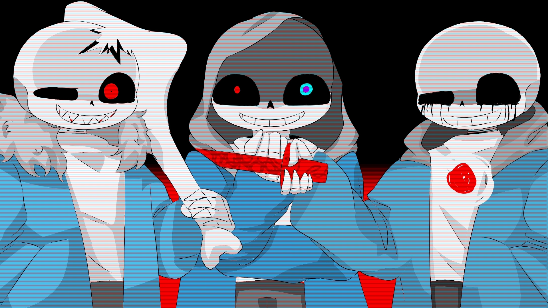 (undertale au/meme)namida (murder time trio)_哔哩哔哩 (゜-゜)つ