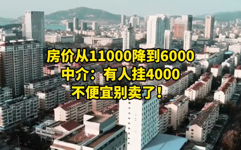 一线海景房房价从11000降到6000,中介:有人挂4000,不便宜别卖了!哔哩哔哩bilibili