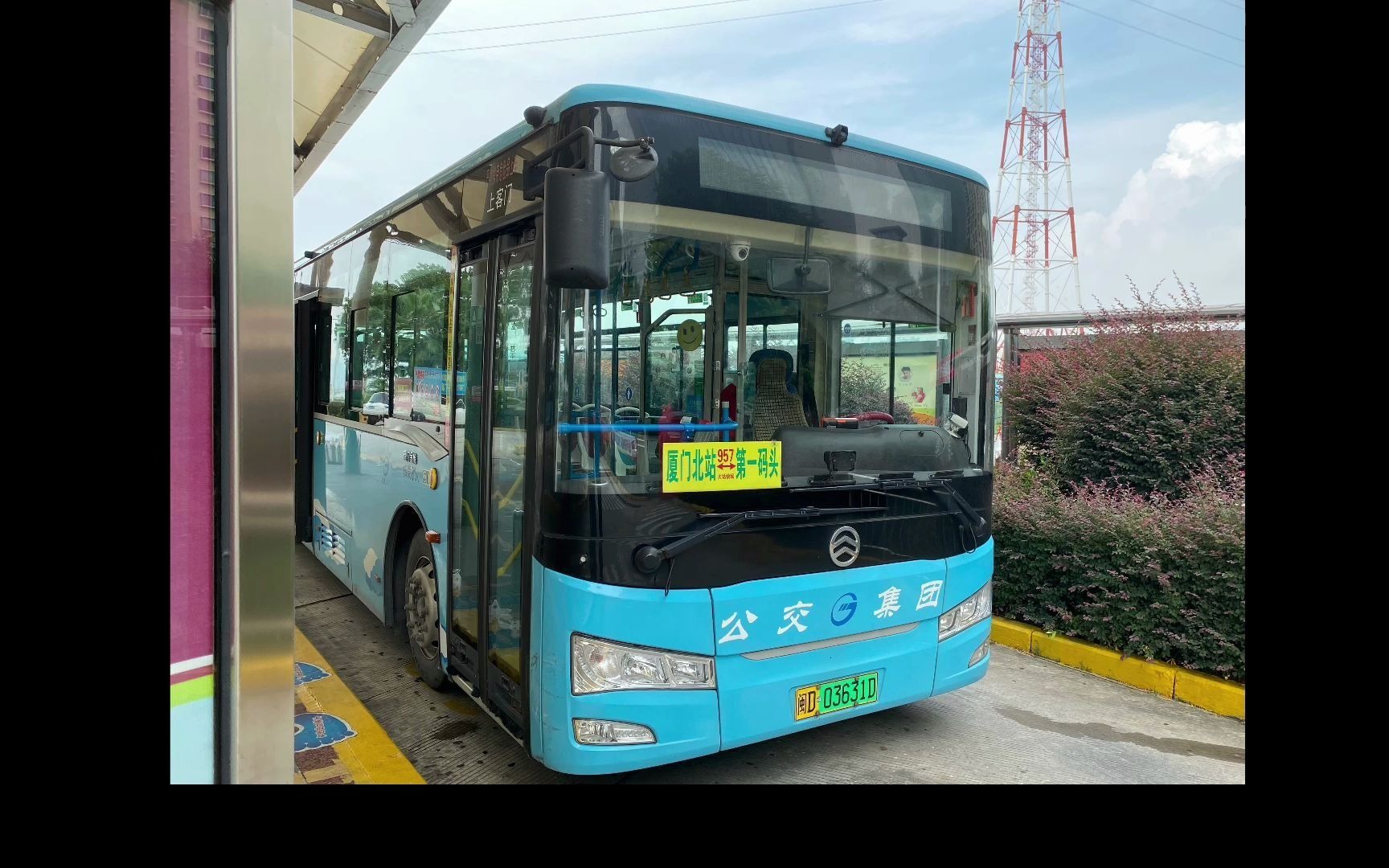 【厦门公交】(pov12)(在高架桥上极速飞驰)厦门公交957路快线前排pov
