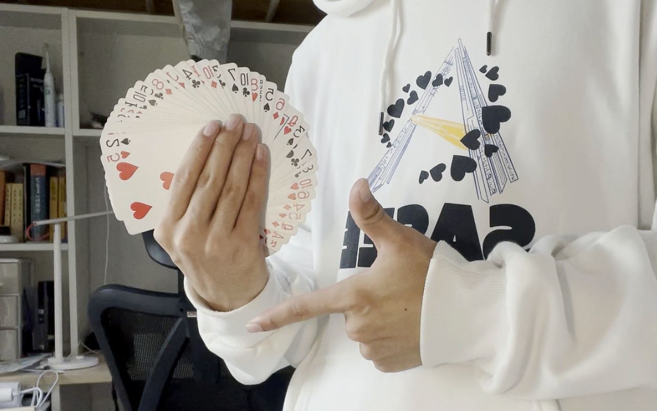 活动作品花切一分钟学会双手开扇