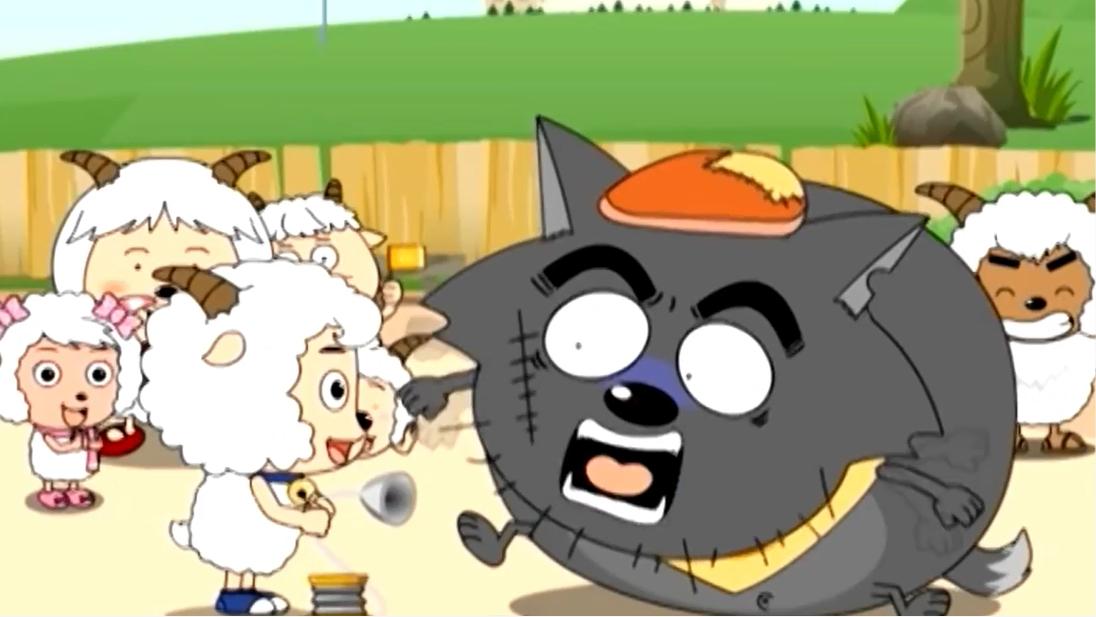 喜羊羊与灰太狼:灰太狼用泡泡机抓羊,被喜羊羊各种戏耍,最后差点胖成