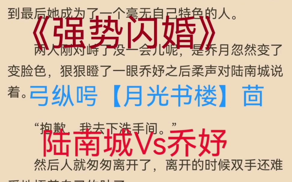 热推言情小说《强势闪婚》陆南城乔妤全文推荐阅读哔哩哔哩bilibili