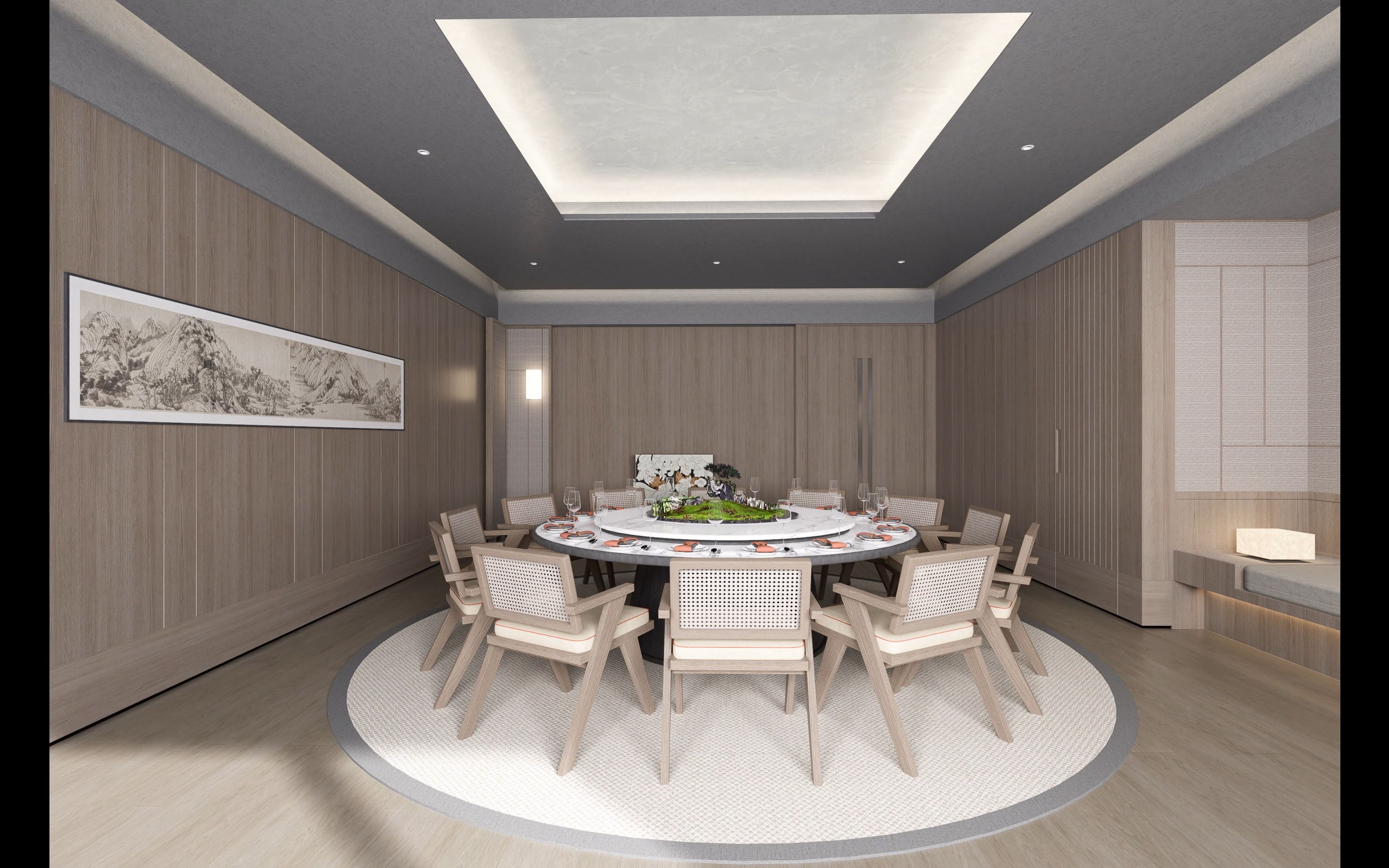 新中式会所包间 | revit d5