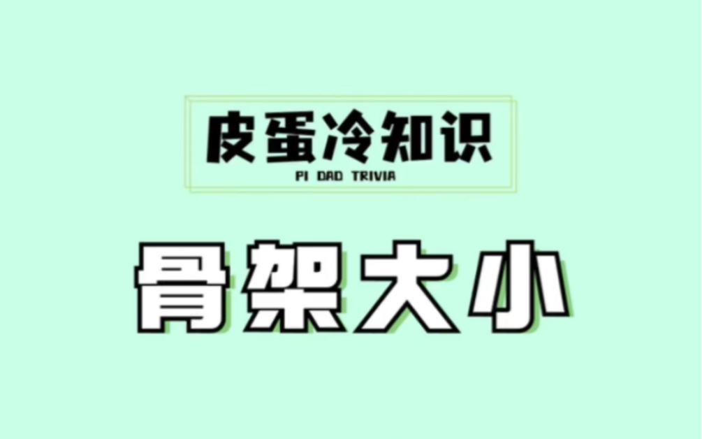 三秒教你辨别骨架大小哔哩哔哩bilibili