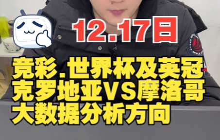 12.17日,竞彩世界杯及英冠赛事大数据分析,竞彩赛事方向分享哔哩哔哩bilibili