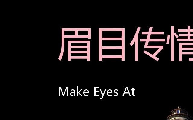 眉目传情 Chinese Pronunciation make eyes at哔哩哔哩bilibili