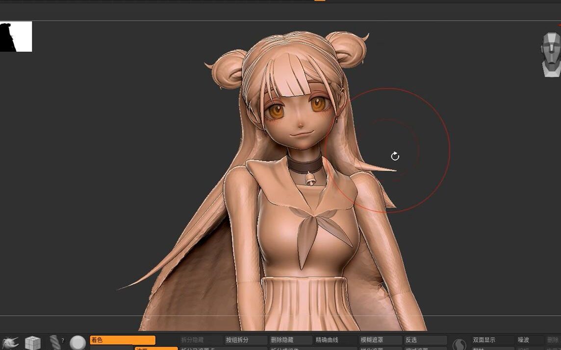zbrush人物雕刻,二次元动漫小姐姐建模,手办制作教程