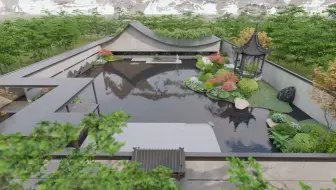 lumion动画 -设计作品《望川秋水》茶楼