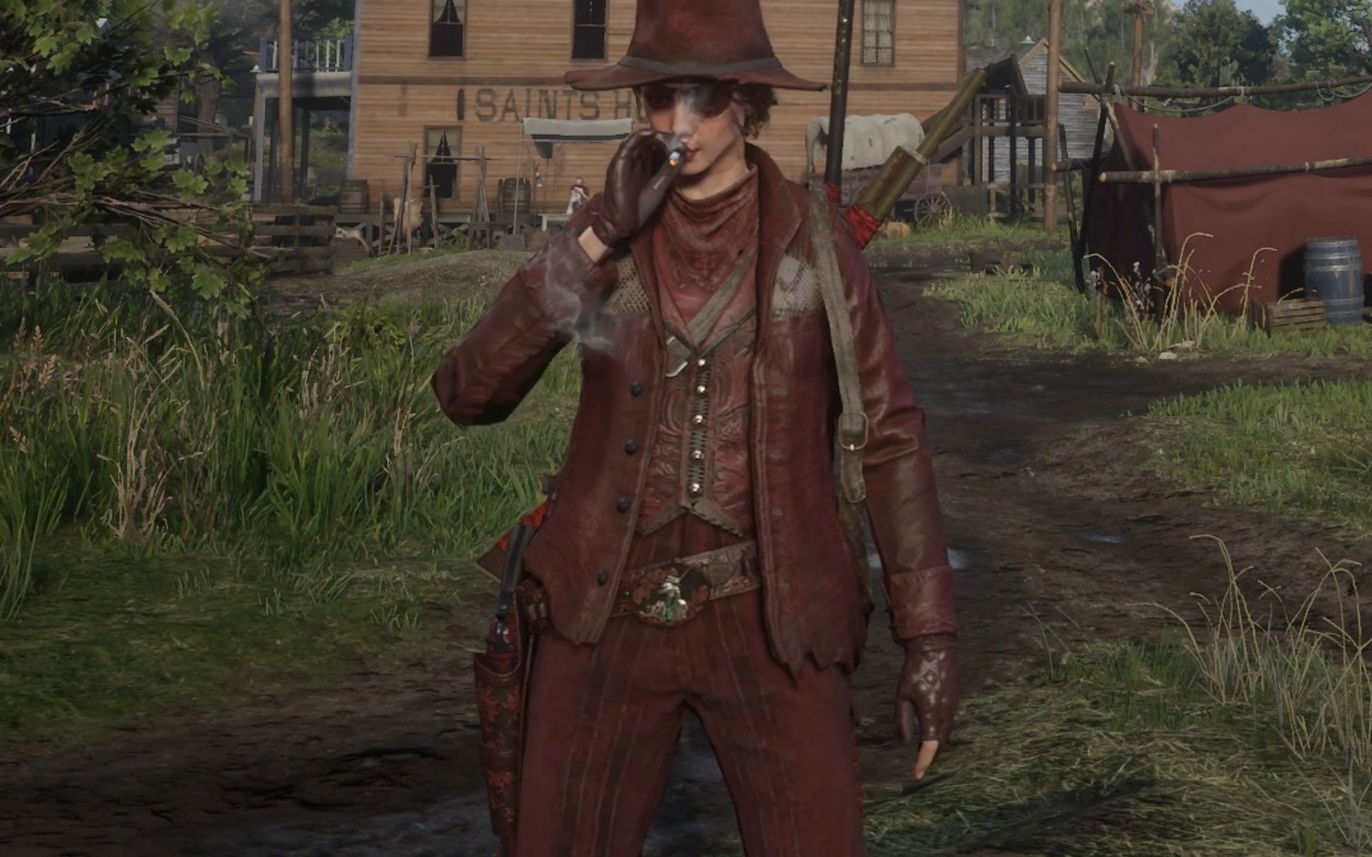 【荒野大镖客2】女性角色衣服穿搭97——卸甲归农