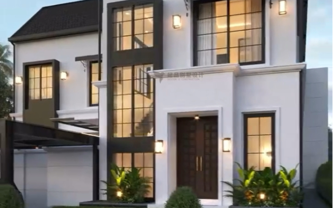 l 形结构的建筑,灵动的现代风格别墅