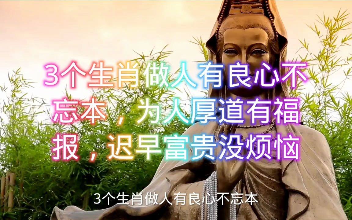 3个生肖做人有良心不忘本,为人厚道有福报,迟早富贵没烦恼