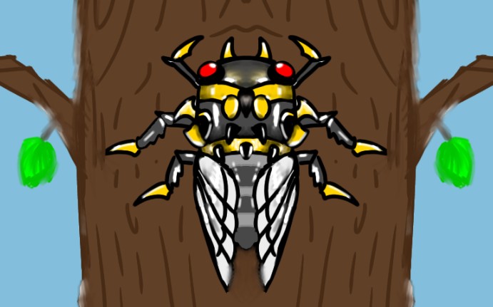 手绘- 千年蝉妖