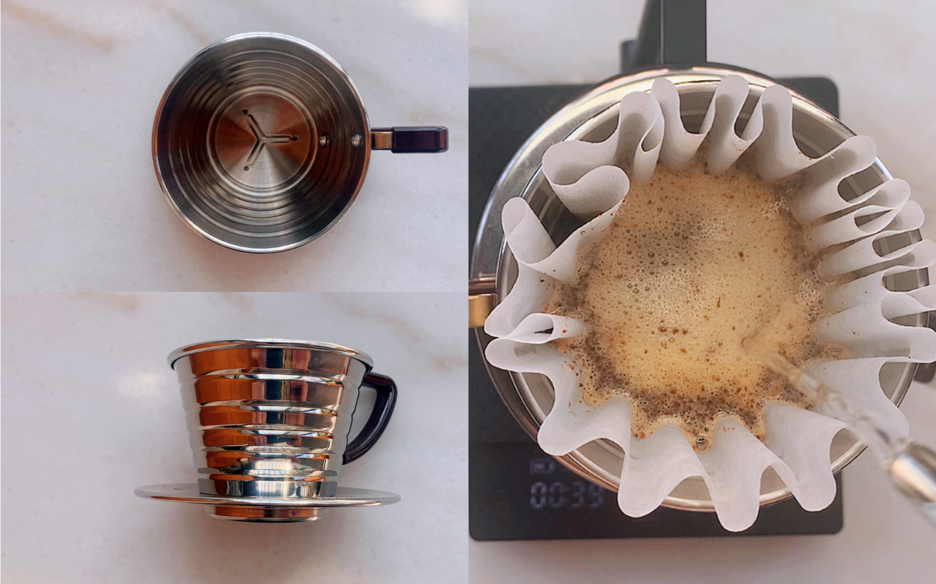 手冲咖啡|平底滤杯哪家强?kalita90金龙杯_哔哩哔哩_bilibili