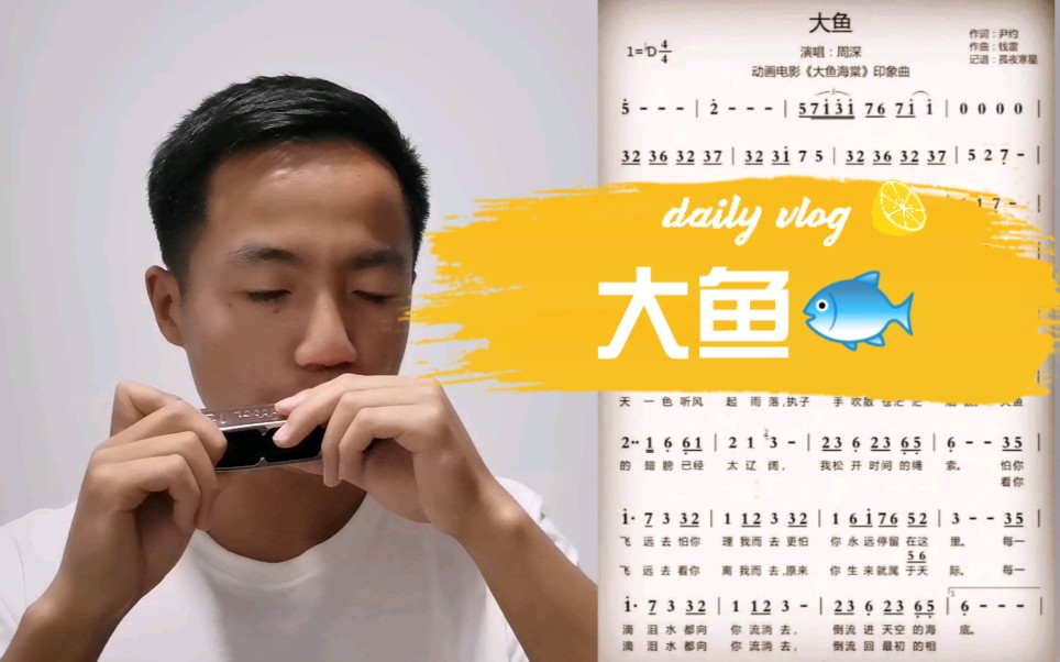 半音阶口琴学习第十四天大鱼好像比以前好一些了不会是错觉吧