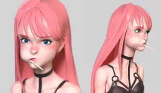 Video herunterladen: 神还原！粉色女孩2d到3d | Zbrush