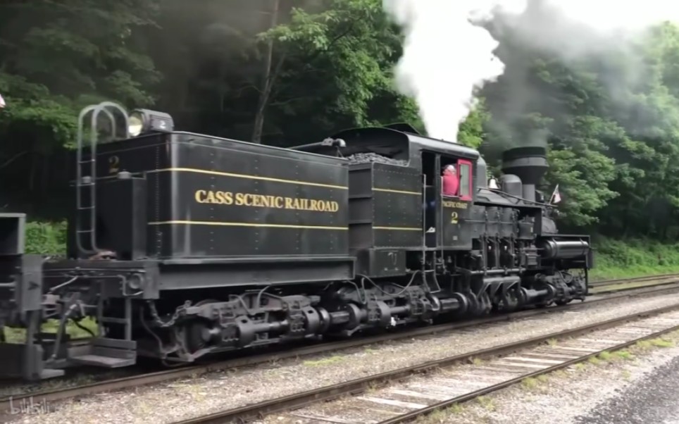 美国铁路视频搬运～若干台shay~climax山地齿轮蒸汽机车的运转视频