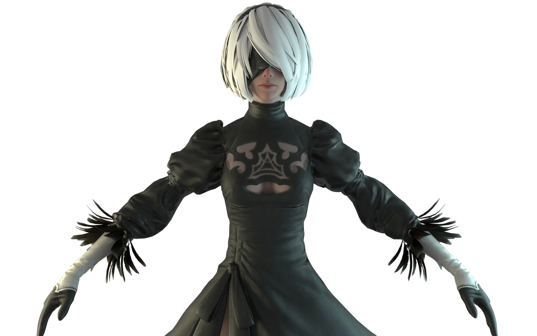 【demo】尼尔2b小姐姐渲染及上传测试_mmd·3d_动画_bilibili_哔哩