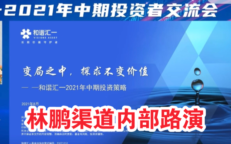 2021.8.5林鹏渠道内部路演:新能源,互联网,教育板块未来趋势怎么走?哔哩哔哩bilibili