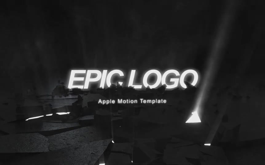 FCPX Motion模板地面爆炸破碎LOGO展示大气片头哔哩哔哩bilibili