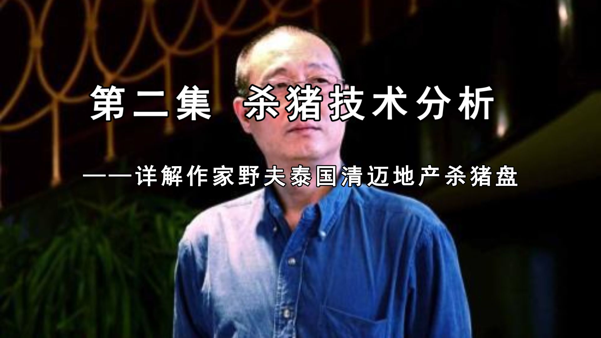 第二集 杀猪技术分析 — “诺亚方舟”陷阱:详解土家野夫泰国清迈地产杀猪盘(二)哔哩哔哩bilibili